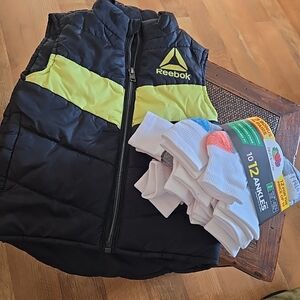 Reebok Black and Yellow Kids Vest